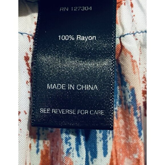 Ali Miles Top Womens XL Abstract Ikat Bell Sleeve Off The Shoulder Boho Peasant - Picture 5 of 7